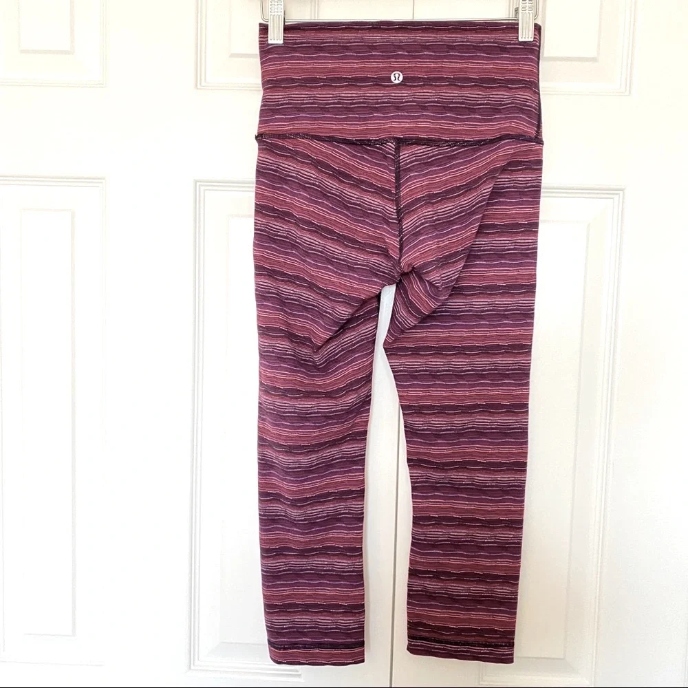 Lululemon Wunder Under Space Dye Plum Leggings